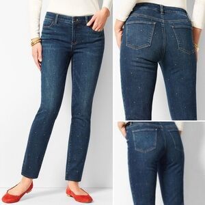 Talbots Dark Blue Studded Slim Ankle Jeans size 16P